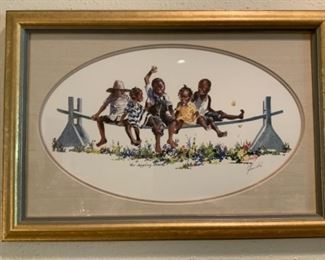 Virginia Fouche’ Bolton Print entitled “The Joggling Board”