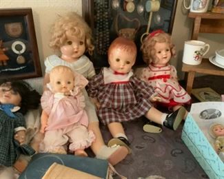 Antique Dolls Including A Shirley Temple Doll