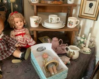 Madame Alexander Doll Blast Off 2000 & Joan Walsh Anglund 1973 Baby Dishes Set