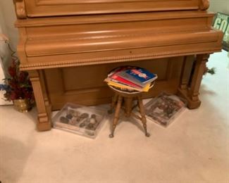 Antique Piano Stool