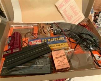 Interior of Atlas Ho Motoring & Racing Set In Original Box