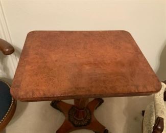 Circa 1825 Burl Wood Tilt Top Table-Waring & Gillow Ltd.
