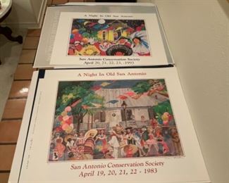 Signed Caroline Shelton Posters “A Night In Old San Antonio”