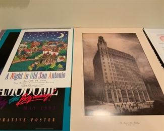 “A Night In Old San Antonio” signed by Christopher Moroney & Medical Arts Building of San Antonio Poster