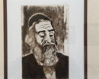 Signed Print Famous Hungarian Rabi