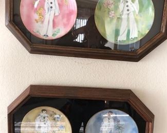 Clown plates framed