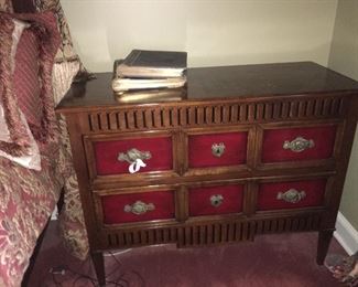 one of two oversized 19th century bedside tables