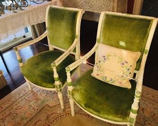 Other two French Directoire armchairs from late 18th-19th c