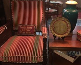 upholstered fine furniture, occasional tables, and designer lighting