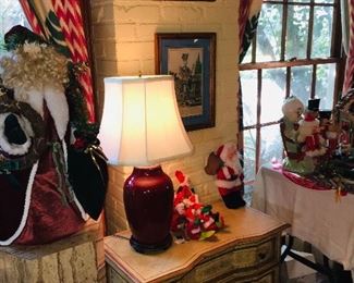 can you see just some of the fine vintage Christmas decorations?