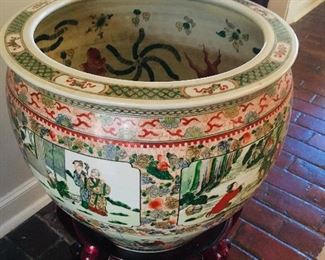matching pair of very large Chinese fishbowls--the picture doesn't do it justice