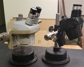 Bausch & Lomb laboratory grade stereo microscopes w/stands 