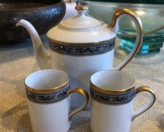 Christian Dior "Chinese Dragon" Coffee pot & two Mugs 