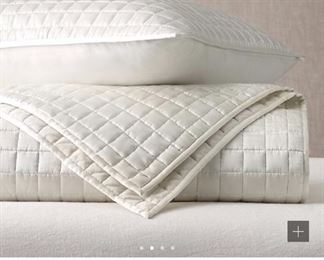 RH IVORY SILK BOX STITCH
PR KING SHAMS +
KING COVERLET
Was $350
Now $250
Cyber Monday $150