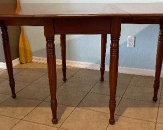 Vintage Hardwood Drop Leaf Table 30x38x21.5-60in HxWxD