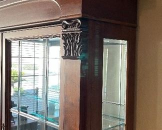 Thomasville Cherry Wood Display Case 80x64x21in HxWxD