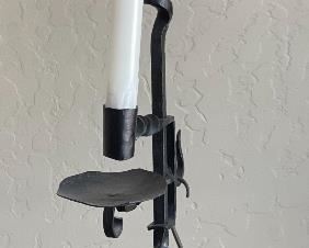 Rustic Forged Iron Candle Stand	18x7.5x5in	HxWxD
