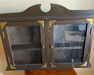 Wall Mount Rustic Curio Cab 20x27x4.5in HxWxD