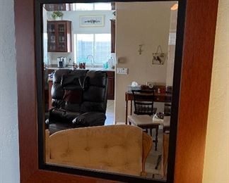 Wood Frame Mirror 27x23