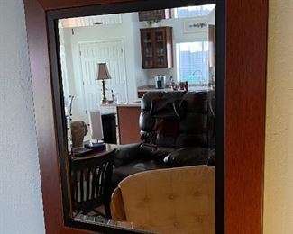 Wood Frame Mirror 27x23