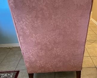 J Raymond Collection Wingback Chair Pink Floral Print #2