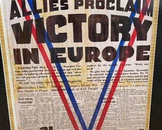 Cleveland Press Victory Framed Print 33x26in