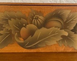 Hitchcock Classic Stenciled Maple 1 drawer Desk 33.5x32.5x17.5in HxWxD