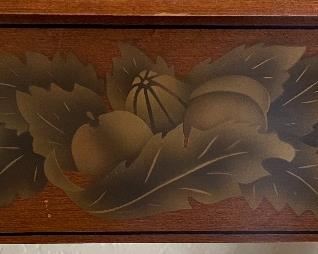 Hitchcock Classic Stenciled Maple 1 drawer Desk	33.5x32.5x17.5in	HxWxD
