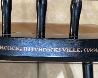 3pc Hitchcock Black Harvest Inn Stenciled Chairs 33x16x17in HxWxD