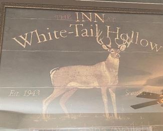 White Tail Hollow Inn Framed 27.5x31.5in HxWxD