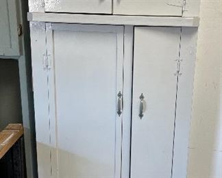 Grey Garage Cabinet Wood 73x30x12.5in HxWxD
