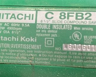 Hitachi C8FB2 8 1/2" Slide Compound Miter Saw