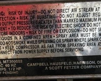 Campbell Hausfeld Power Pal Air Compressor MT3000002