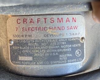 Craftsman Vintage 7in Hand Saw