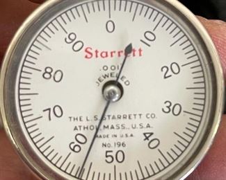 Starrett Universal Dial Test Indicator No. 196 Set With Case