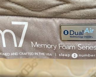 King Sleep Number m7 Mattress w/ Tempurpedic adjustable base and Frame 46x81x90in HxWxD