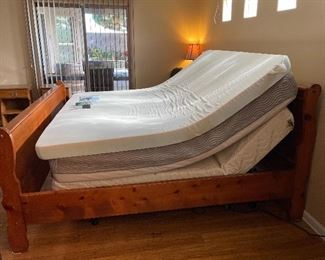 King Sleep Number m7 Mattress w/ Tempurpedic adjustable base and Frame 46x81x90in HxWxD