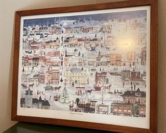 *Signed* Winchester Winterscape Framed Print 22.5x27.5in HxWxD