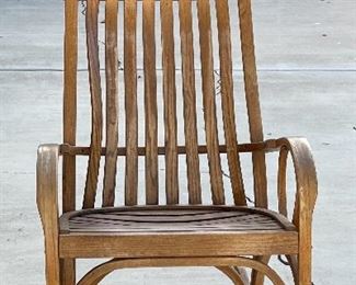 Amish Oak Slat Rocker Rocking Chair 46x23x33 HxWxD