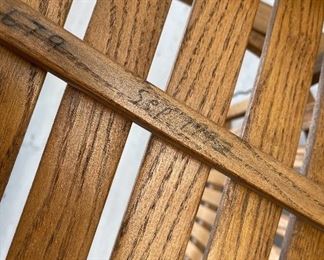 Amish Oak Slat Rocker Rocking Chair 46x23x33 HxWxD