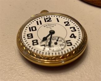 Elgin 571 Railroad Pocket Watch 10K Gold Fill