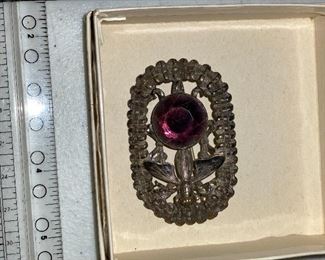 Purple Stone Pin with Bee $9.00