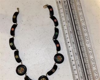 Black and Flowers Necklace $6.00