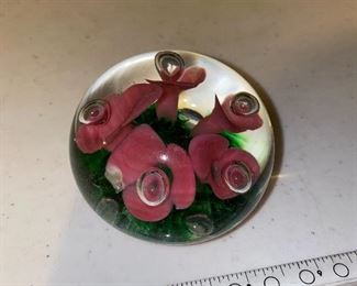 Pink Flowers Paperweight $12.00