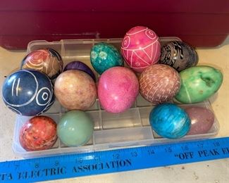 14 Marble and Stone Eggs $30.00