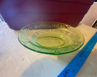 Green Glass Bowl $10.00