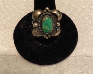 Unmarked Ring $8.00 Green Stone