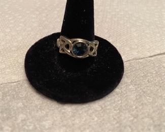 Unmarked Ring $5.00 Blue Stone