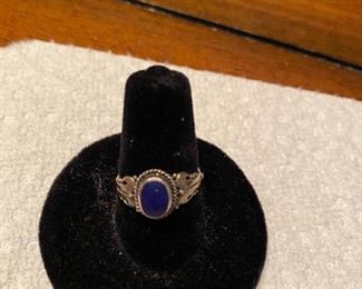 Sterling Blue Stone Ring $7.00