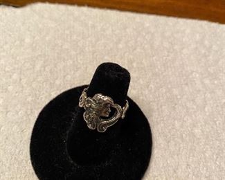 Sterling Silver Face Ring $8.00